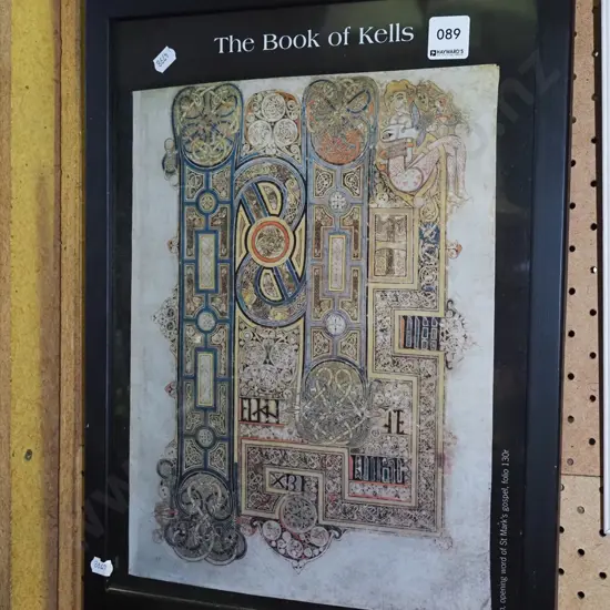framed Book of Kells print