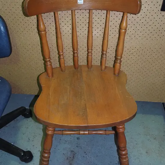 pine spindle back chair