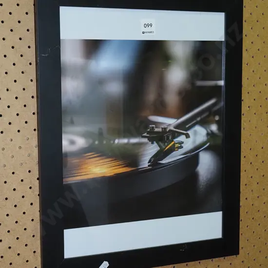 framed photo print - record and stylus