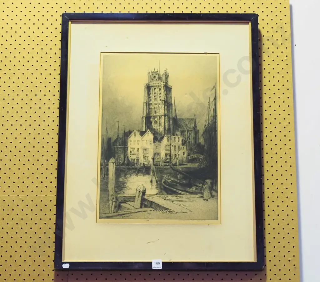 framed etching - cathedral Image 1++