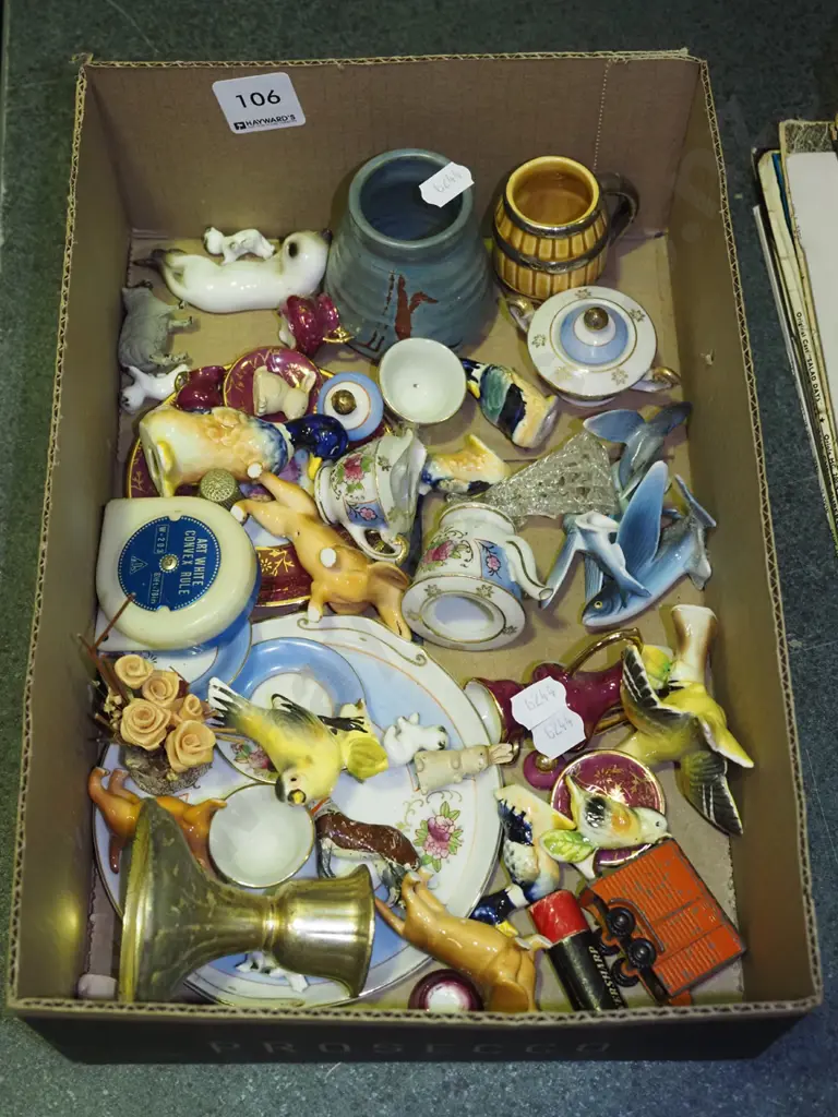 box; miniatures, figurines, candlestick etc Image 1++