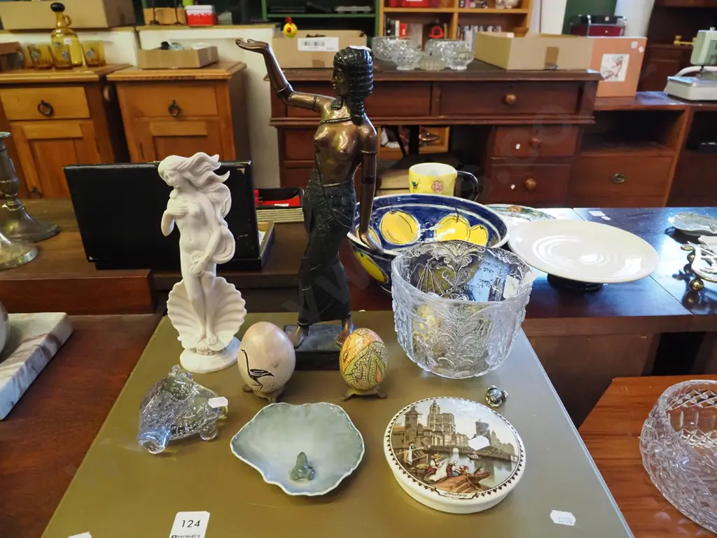 figurines, ornamental eggs, Royal Copenhagen frog dish etc Image 1++