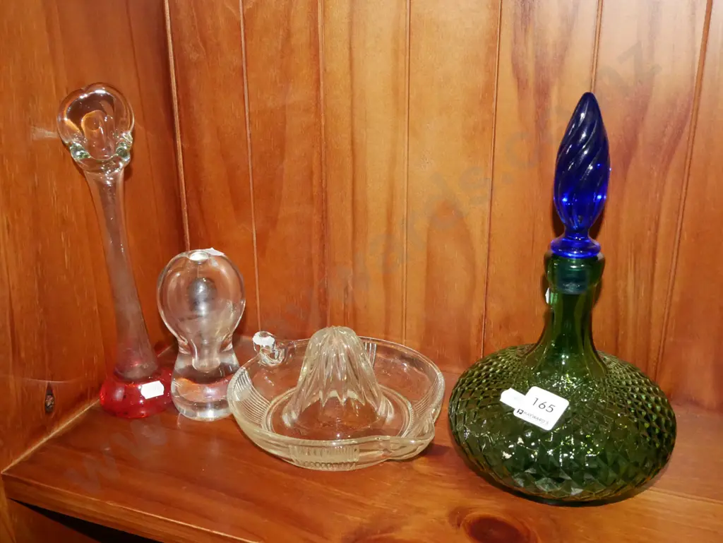 glass lemon squeezer, vases, small genie bottle H-260 Image 1++