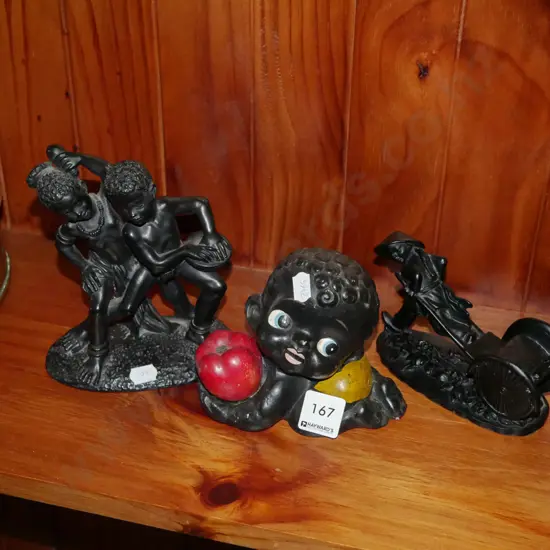 3x retro figurines