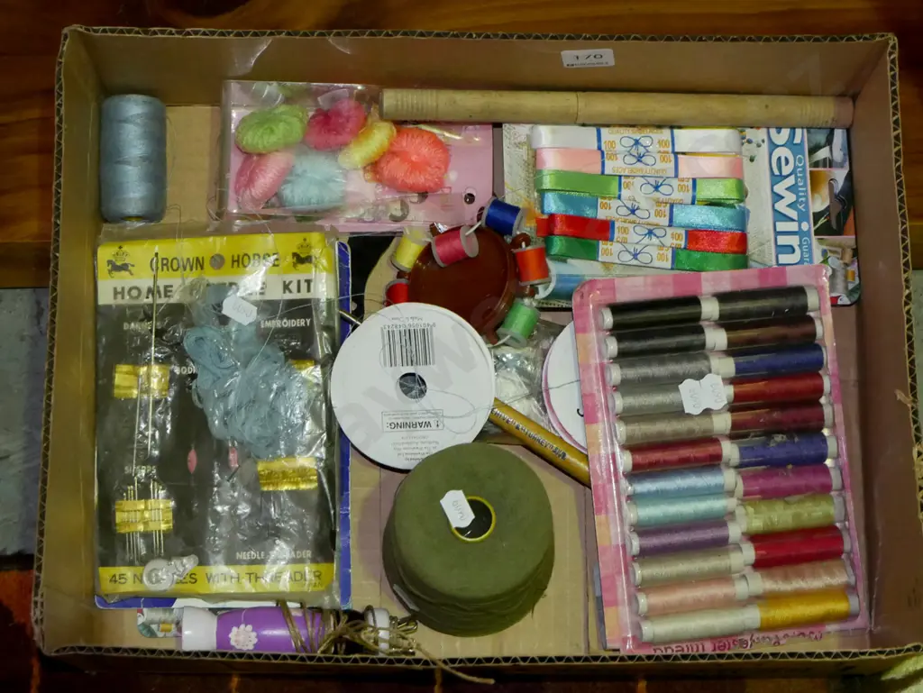 box; sewing threads, ribbons etc Image 1++