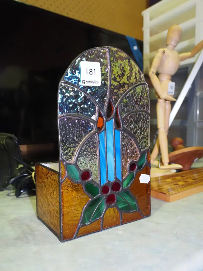 leadlight illuminated Christmas themed lamp H-210 Image 1++