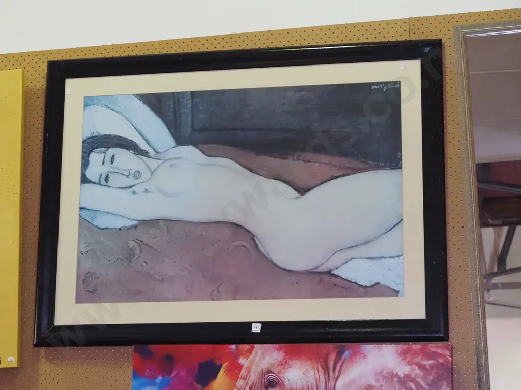 framed print - reclining nude Image 1++