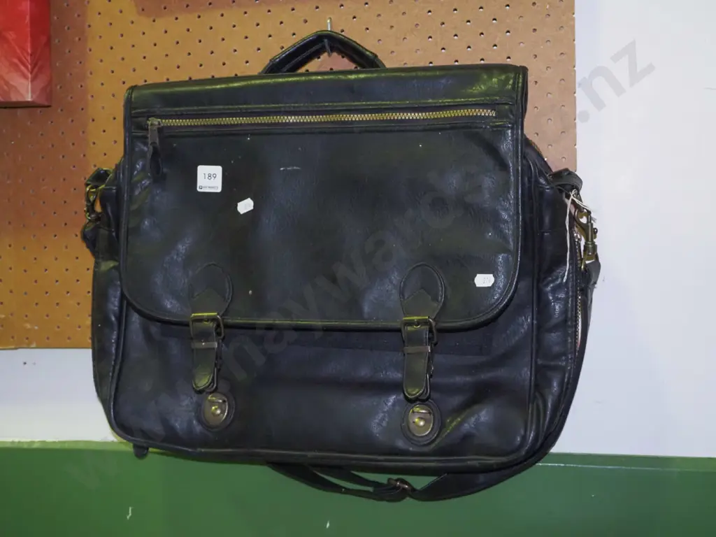 black leather satchel Image 1++