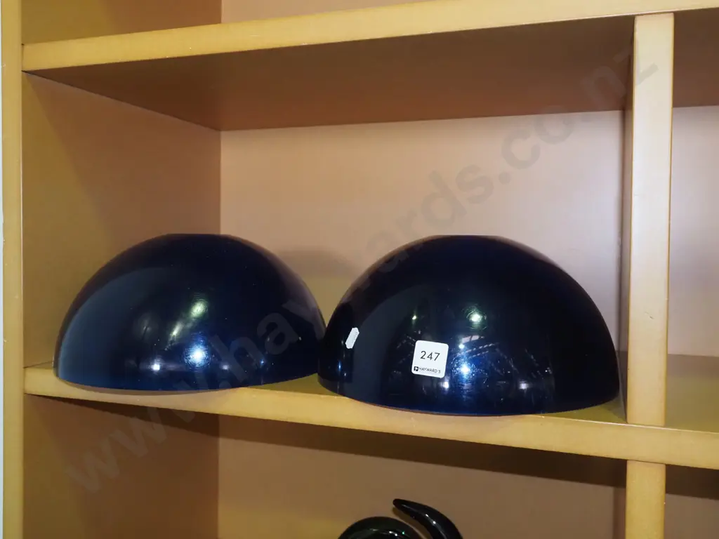 2x blue perspex light fittings Image 1++