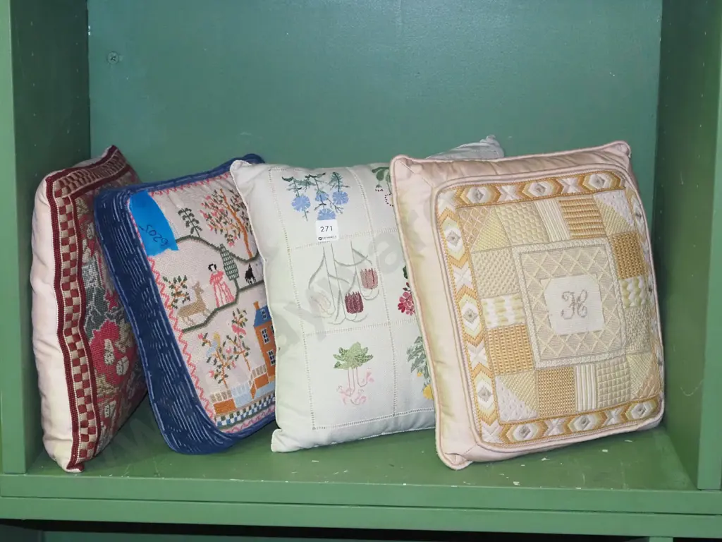 hand embroidered cushions Image 1++