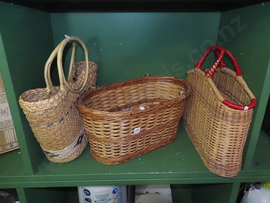 3x cane baskets Image 1++