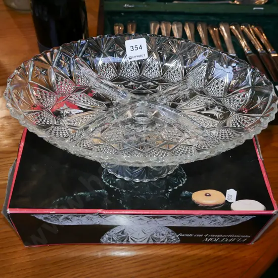 boxed; footed dish
