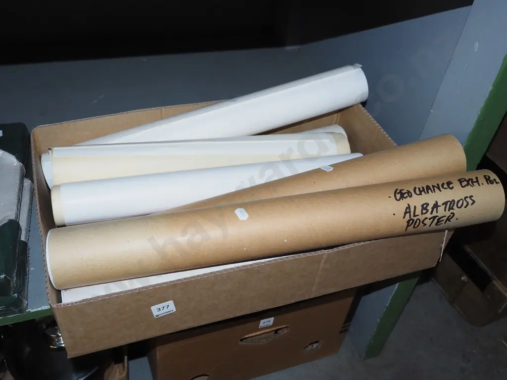 box of various rolled prints Image 1++