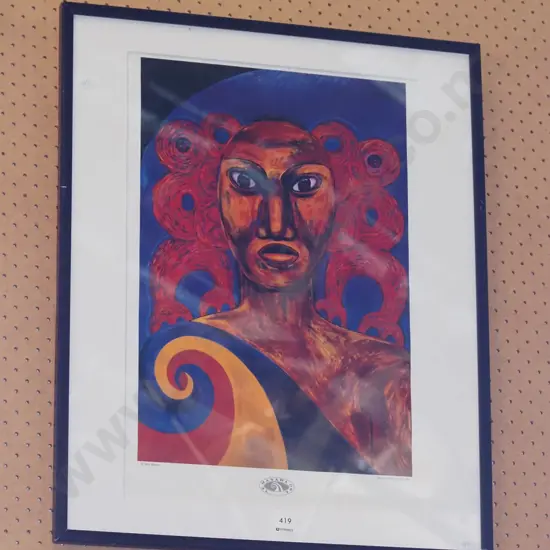 framed Robyn Kahukiwa print - portrait
