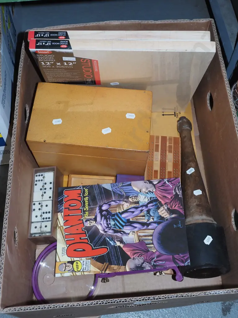 mdf index card box, artists wood boards, cribbage scorer etc Image 1++