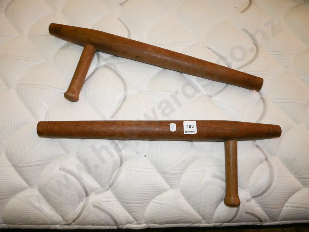 2x wooden truncheons Image 1++