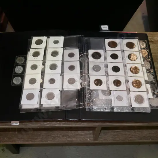 folder of coins