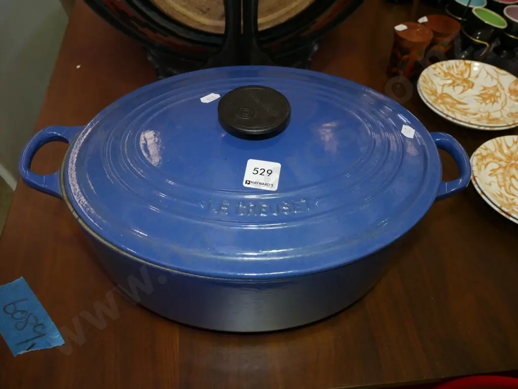 cast iron blue enamel Le Cruseut casserole dish Diam-310 Image 1++