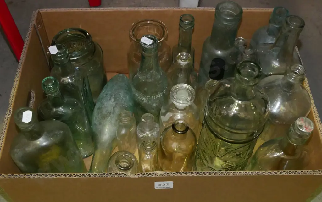 box of vintage bottles Image 1++