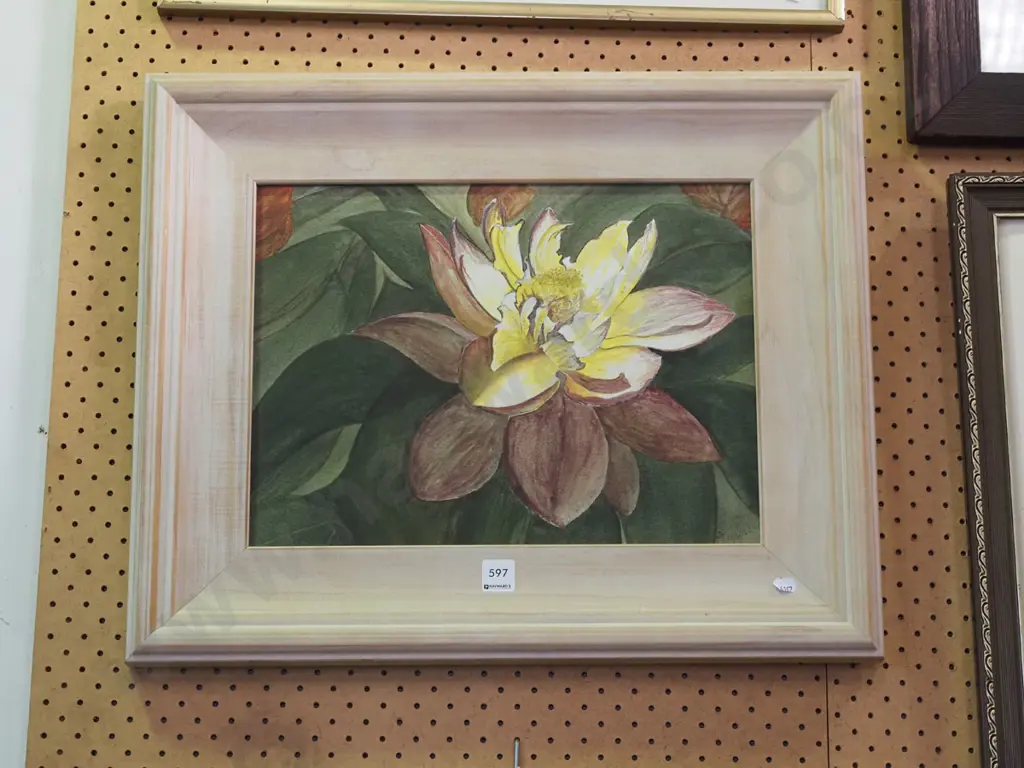 framed watercolour - flower Image 1++