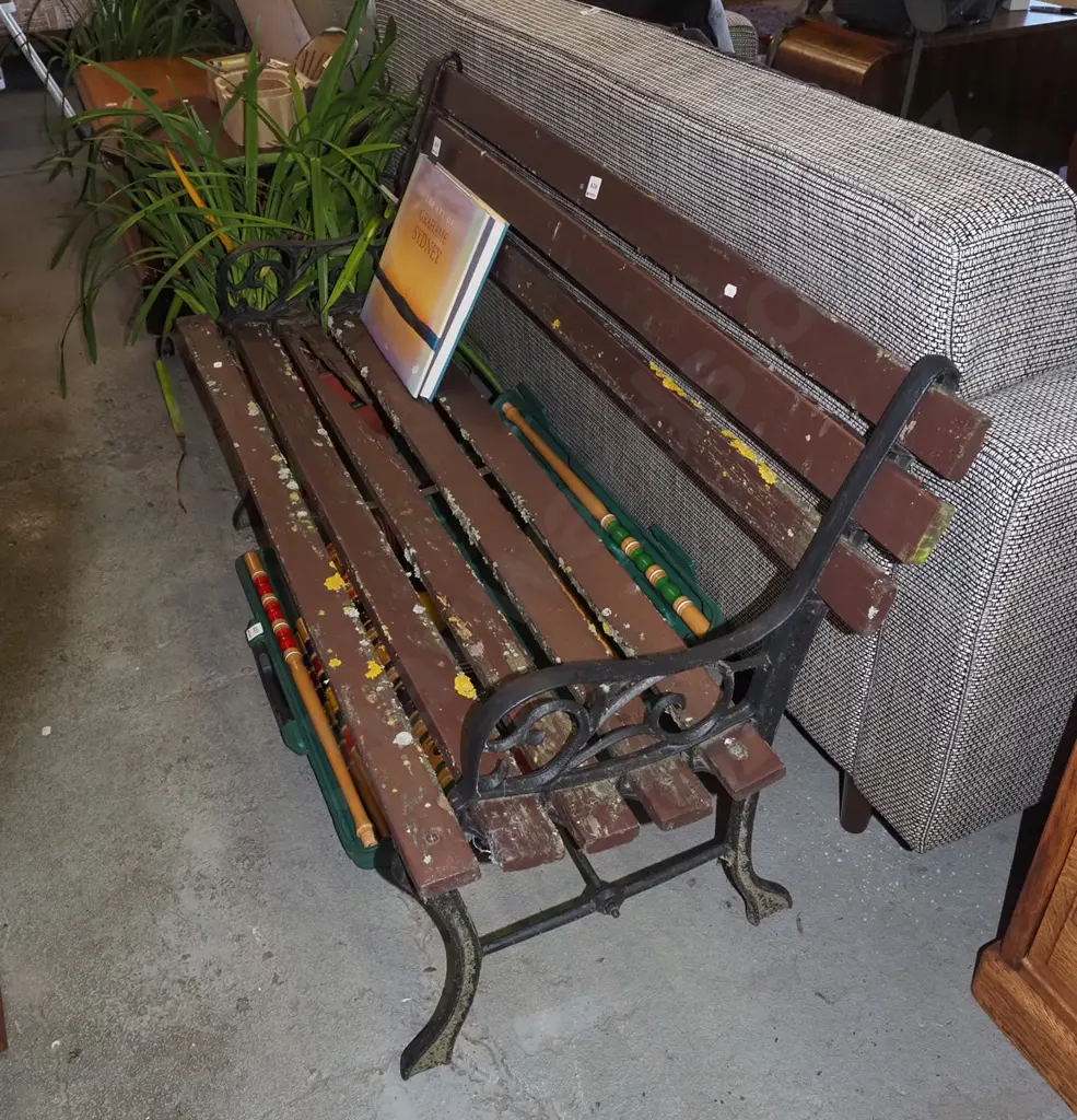 restorer's cast iron ended bench seat Image 1++
