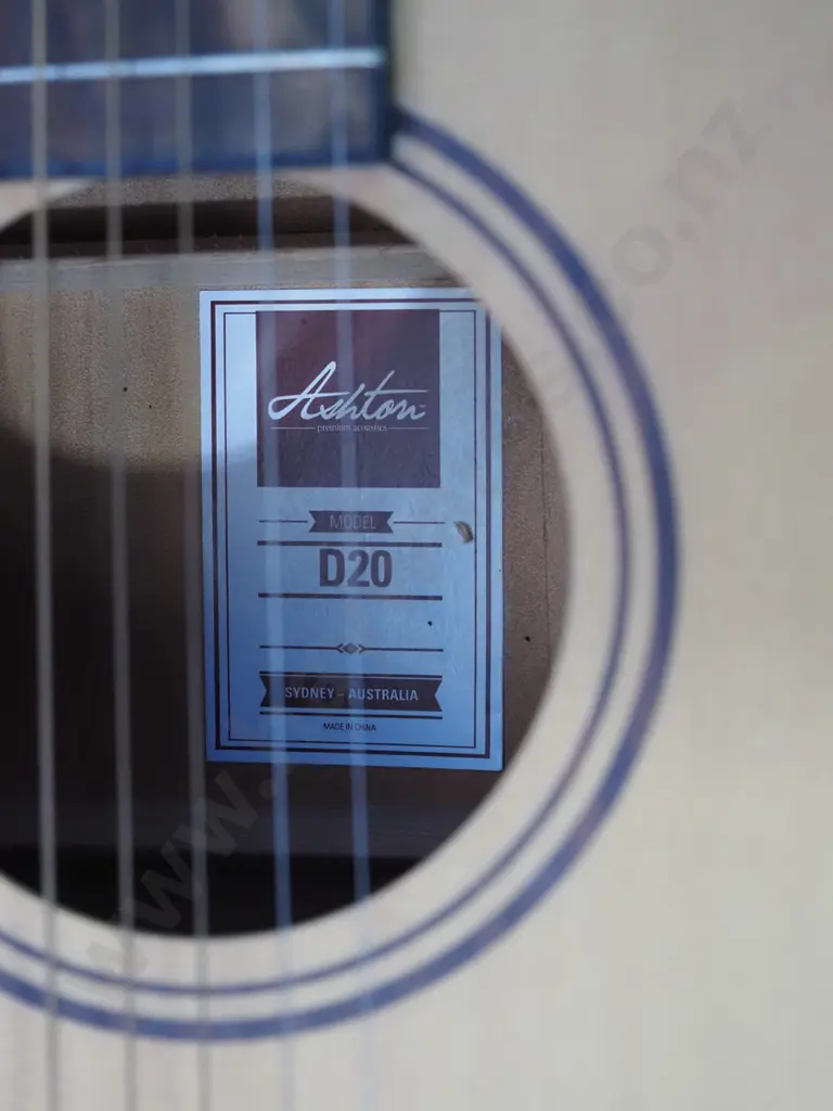Ashton D20 acoustic guitar and case - very good condition Image 1++