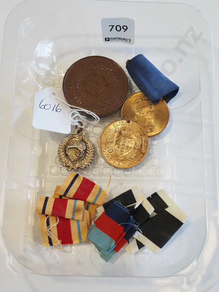 plastic tray; medals, badges Image 1++