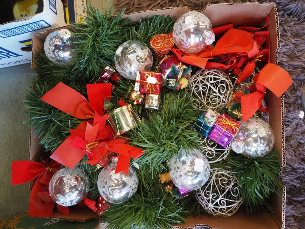 box of Christmas decorations Image 1++