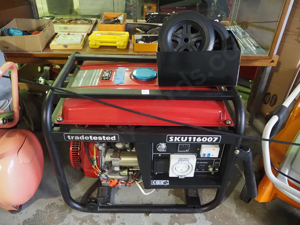 large Trade Tested petrol powered generator SKU116007,  accessories - key in office Image 1++