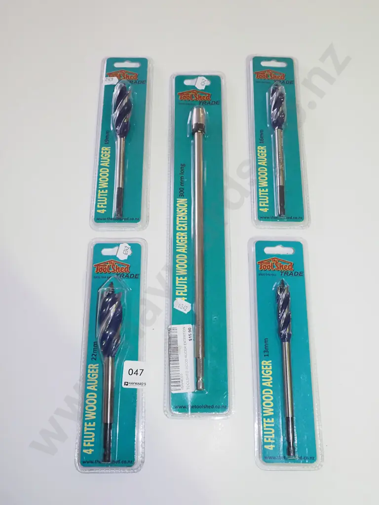 4x flute wood augers, extension Image 1++