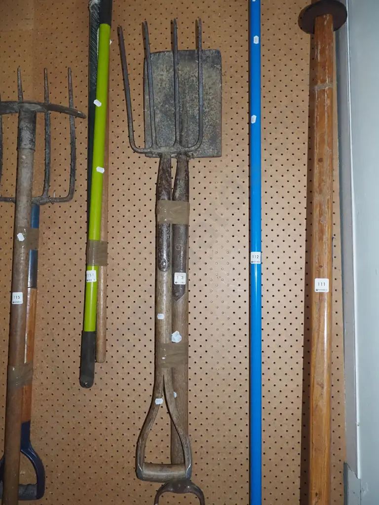 wooden handled spade and fork Image 1++
