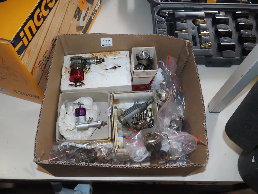 box of various model plane engines Image 1++