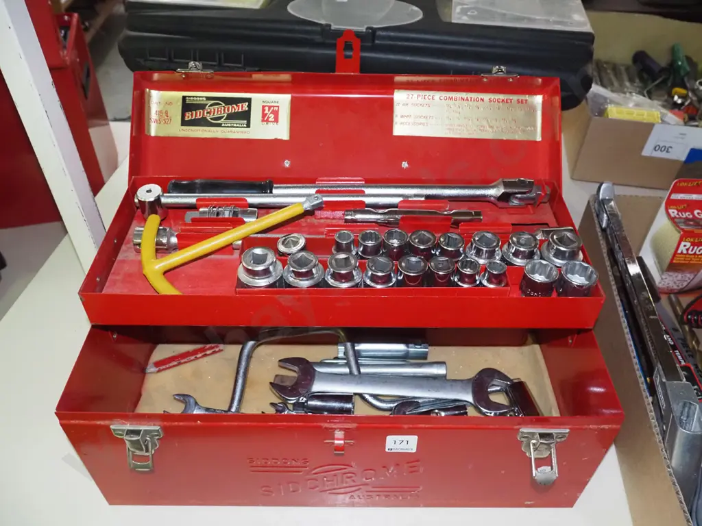 Sidchrome 27 piece socket set and additional tools Image 1++