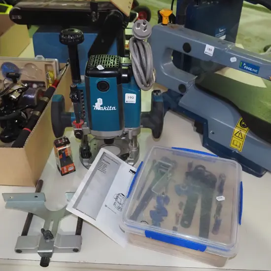 Makita plunge router, instructions and accessories