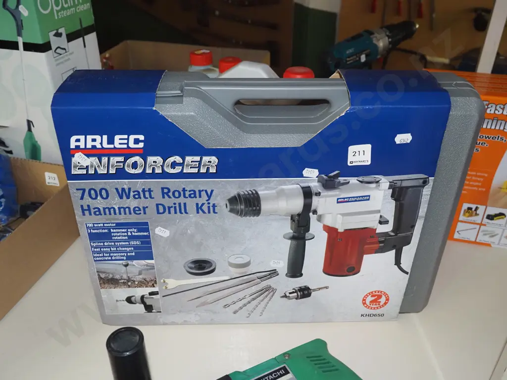 as-new boxed Arlec 700W rotary hammer drill kit Image 1++