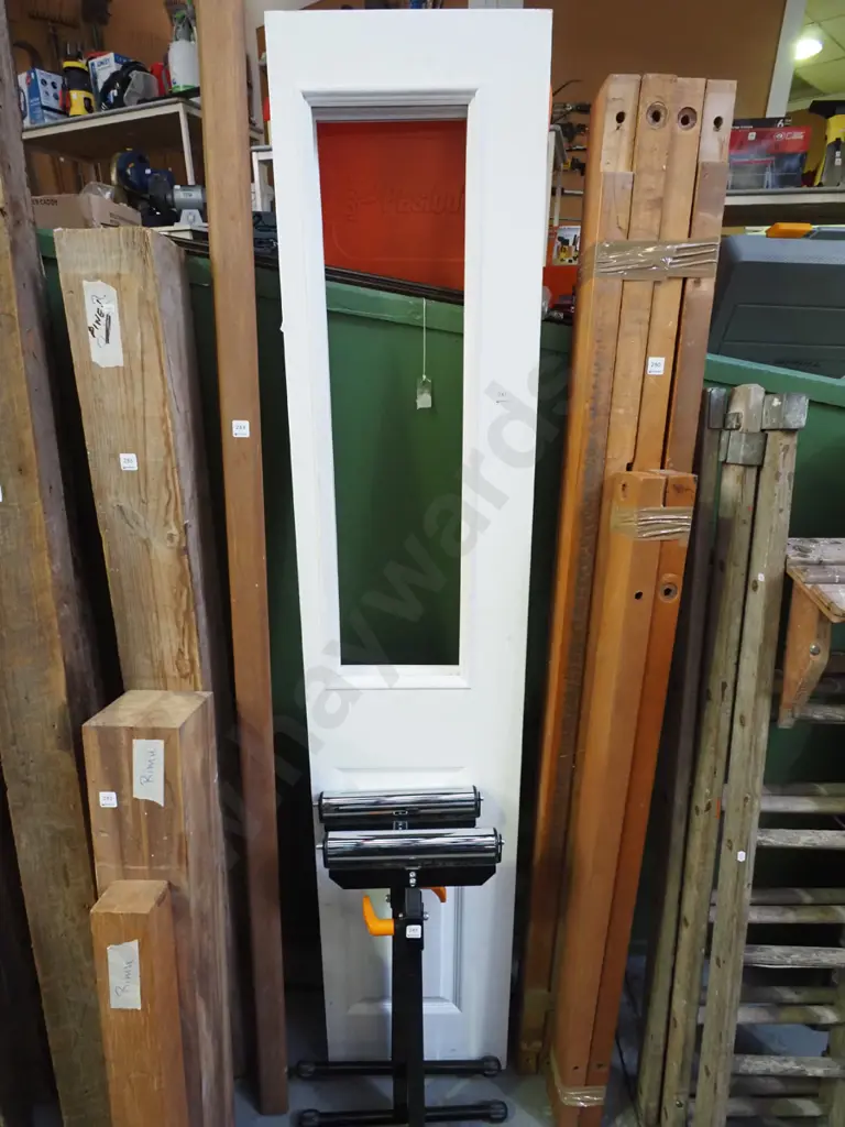 pair of bi fold doors with tracks, cut outs for windows H-1990 W-400 Each door Image 1++