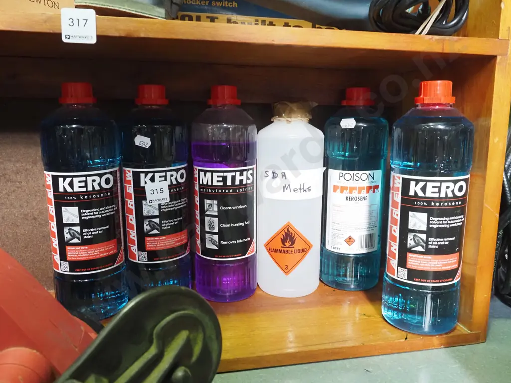 bottles of kerosene and methylated spirits Image 1++
