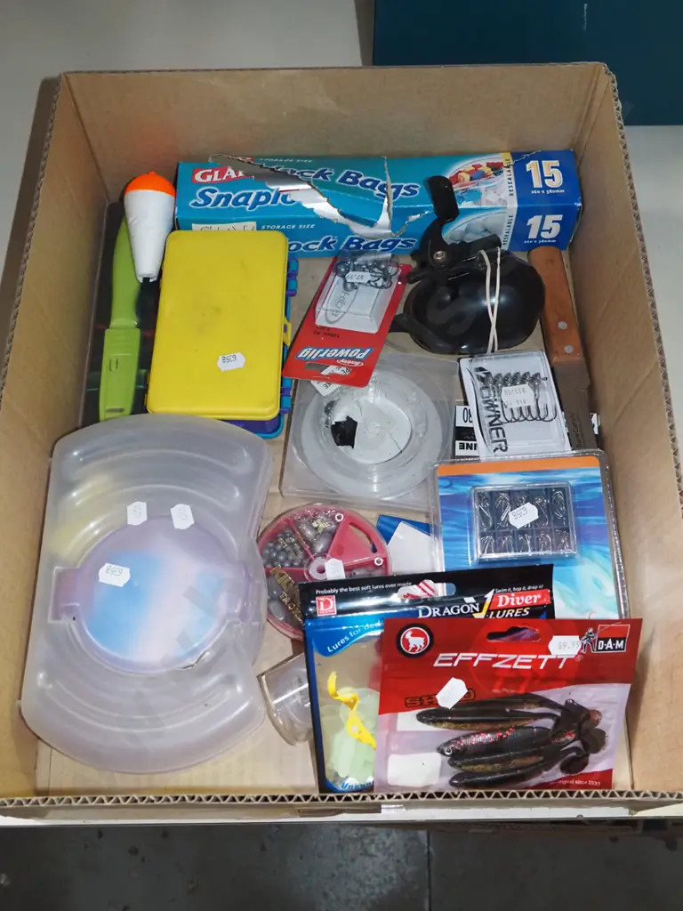 soft baits, sinkers, reel, knife etc Image 1++
