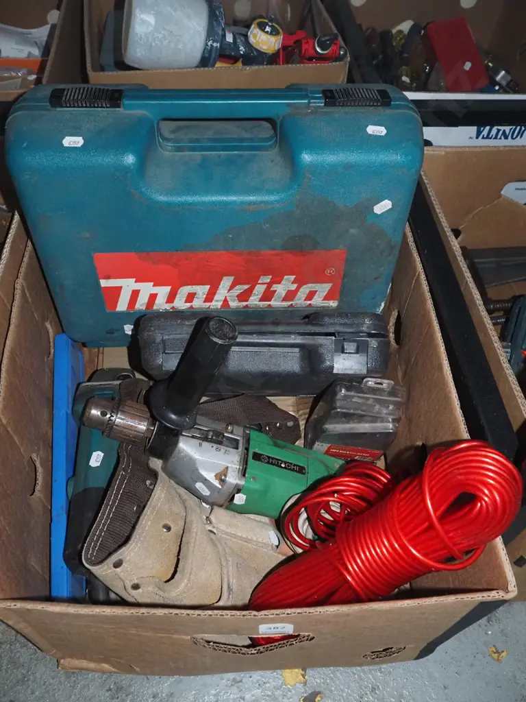 box; plastic drill, clothesline, angle grinder etc Image 1++