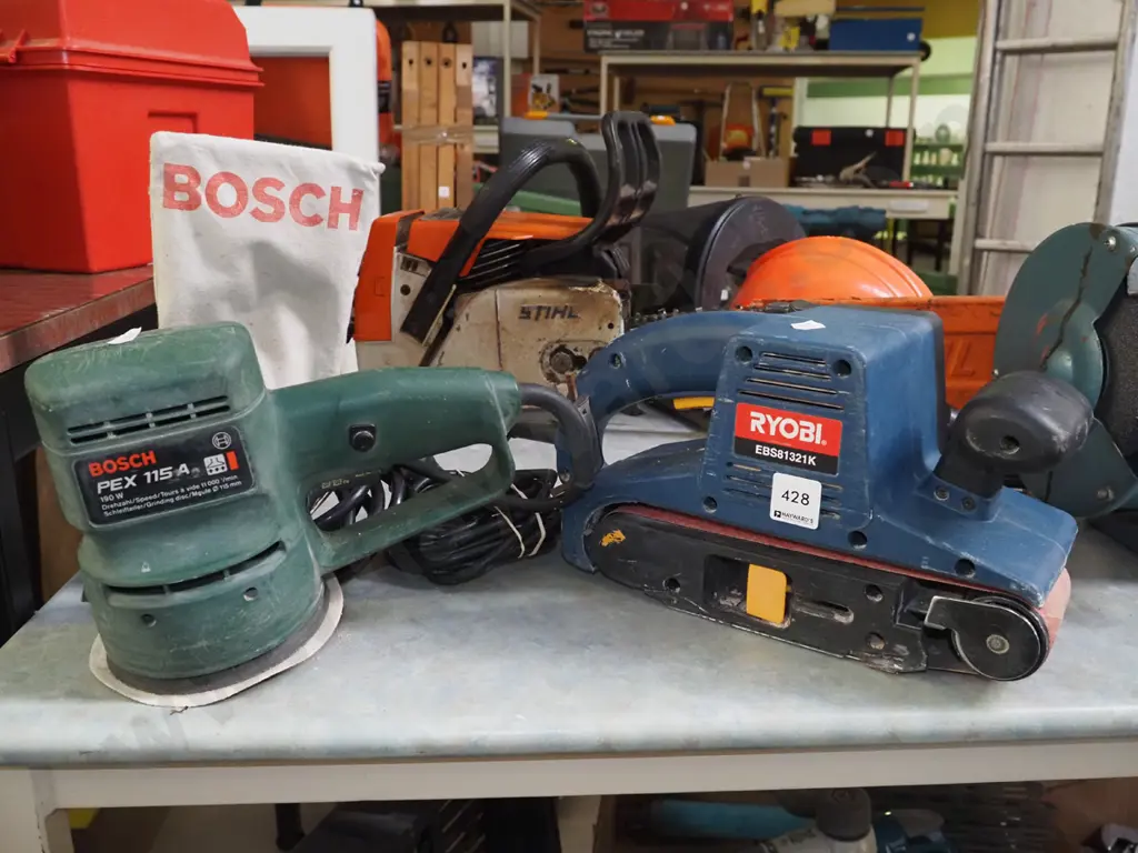 Ryobi belt sander, Bosch orbital sander Image 1++