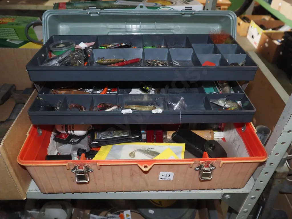 tackle box and  contents; lures, hooks etc Image 1++