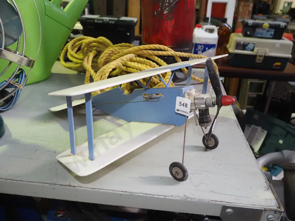 small wooden model plane - some damage to tail Image 1++