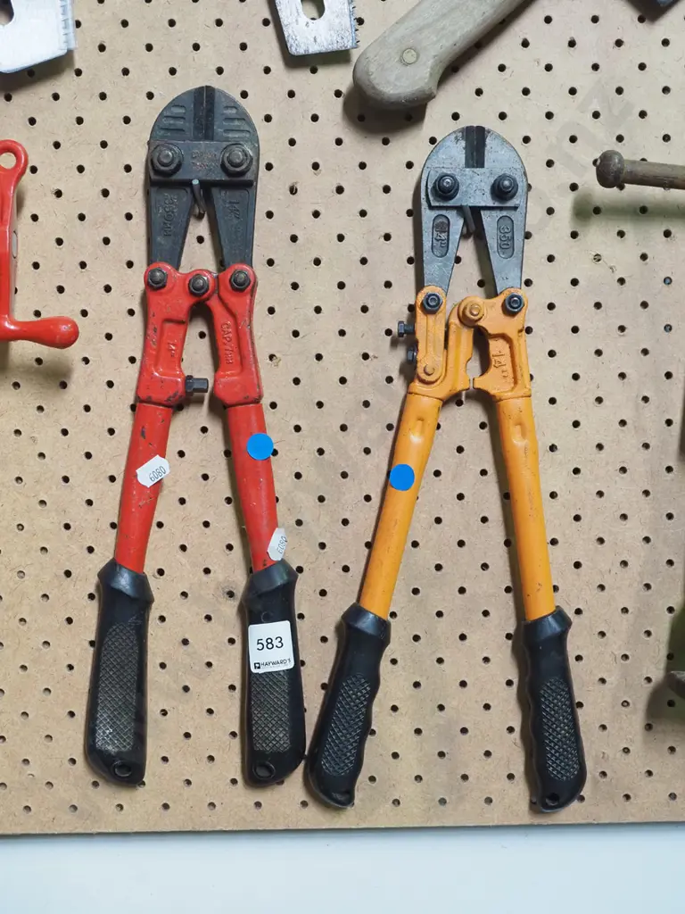 2x pairs of small bolt cutters - blue dots Image 1++