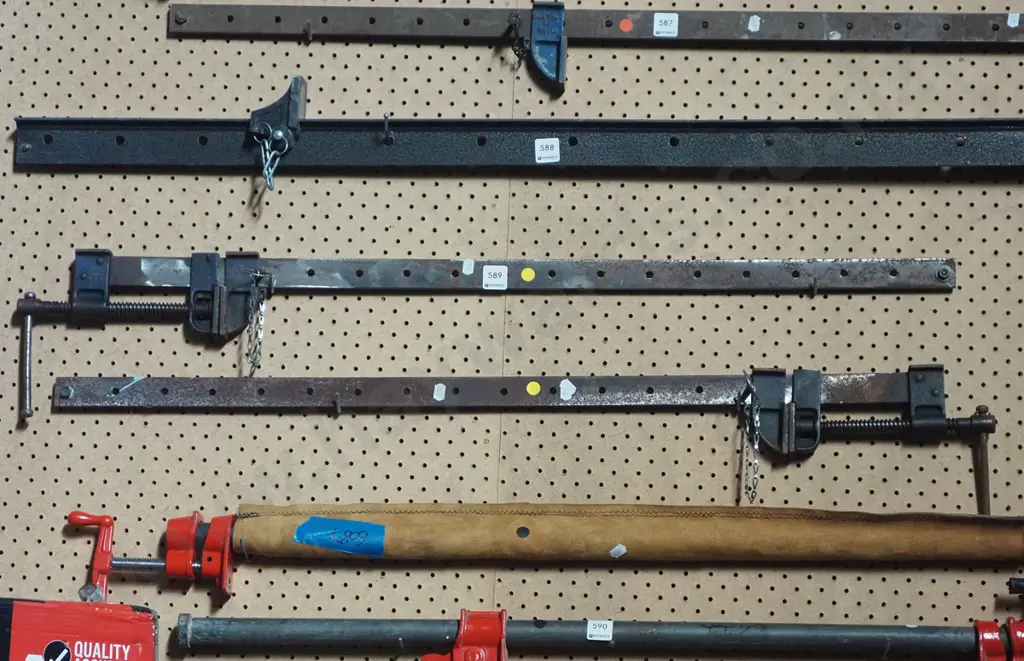 2x sash clamps L-910 - yellow dots Image 1++