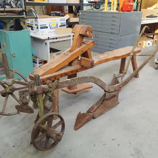 large rusty vintage plough L-2720
