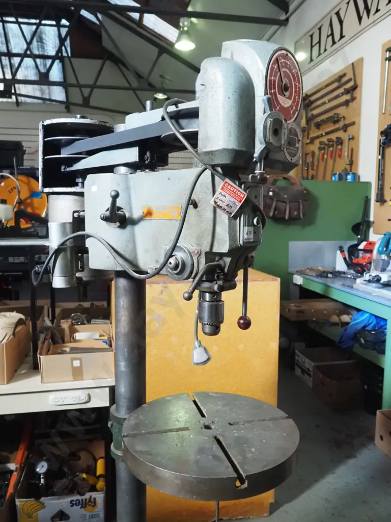 vintage tall variable speed drill press on stand Image 1++