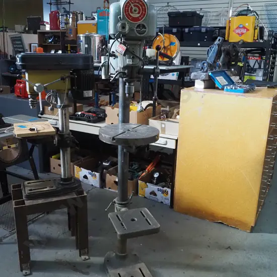 vintage tall variable speed drill press on stand
