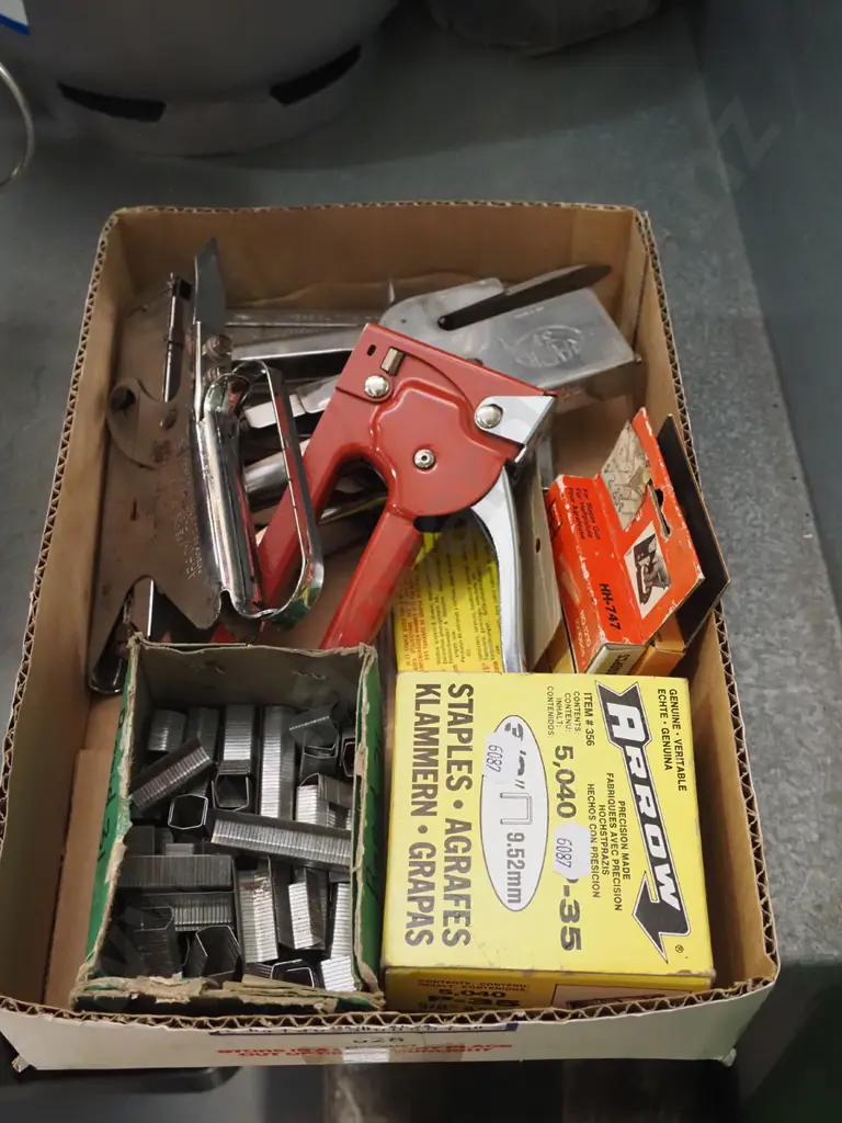 box of staplers and staples Image 1++