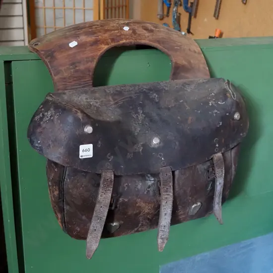 pair of very vintage motorcycle panniers