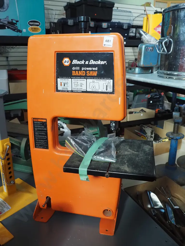 unusual Black 7 Decker drill powered band saw Image 1++